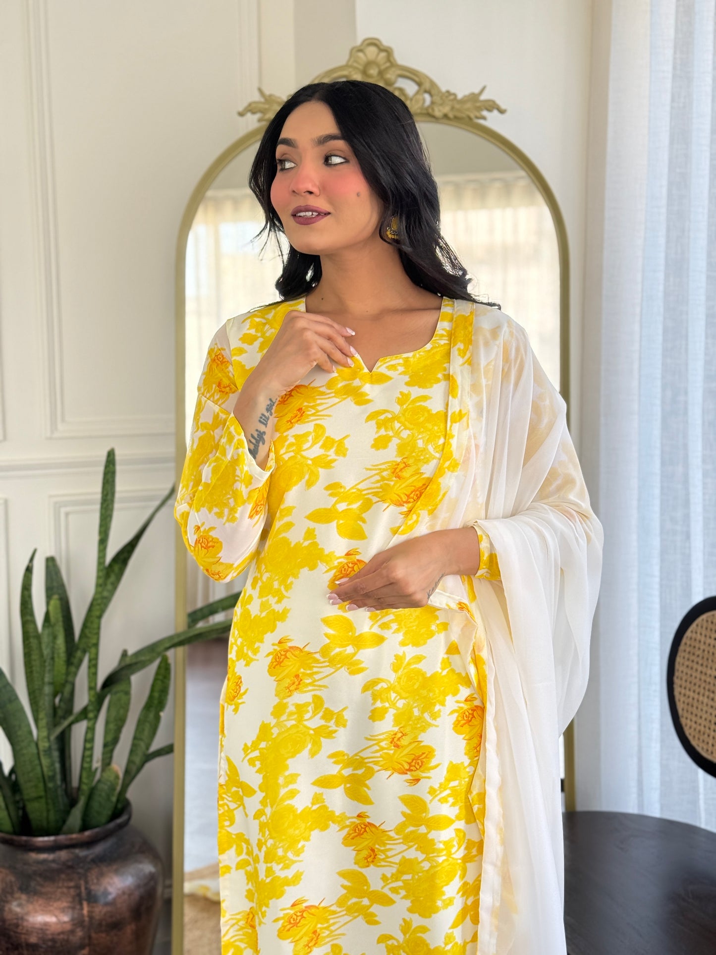 Samaira - A modern kurti with a soft traditional essence.