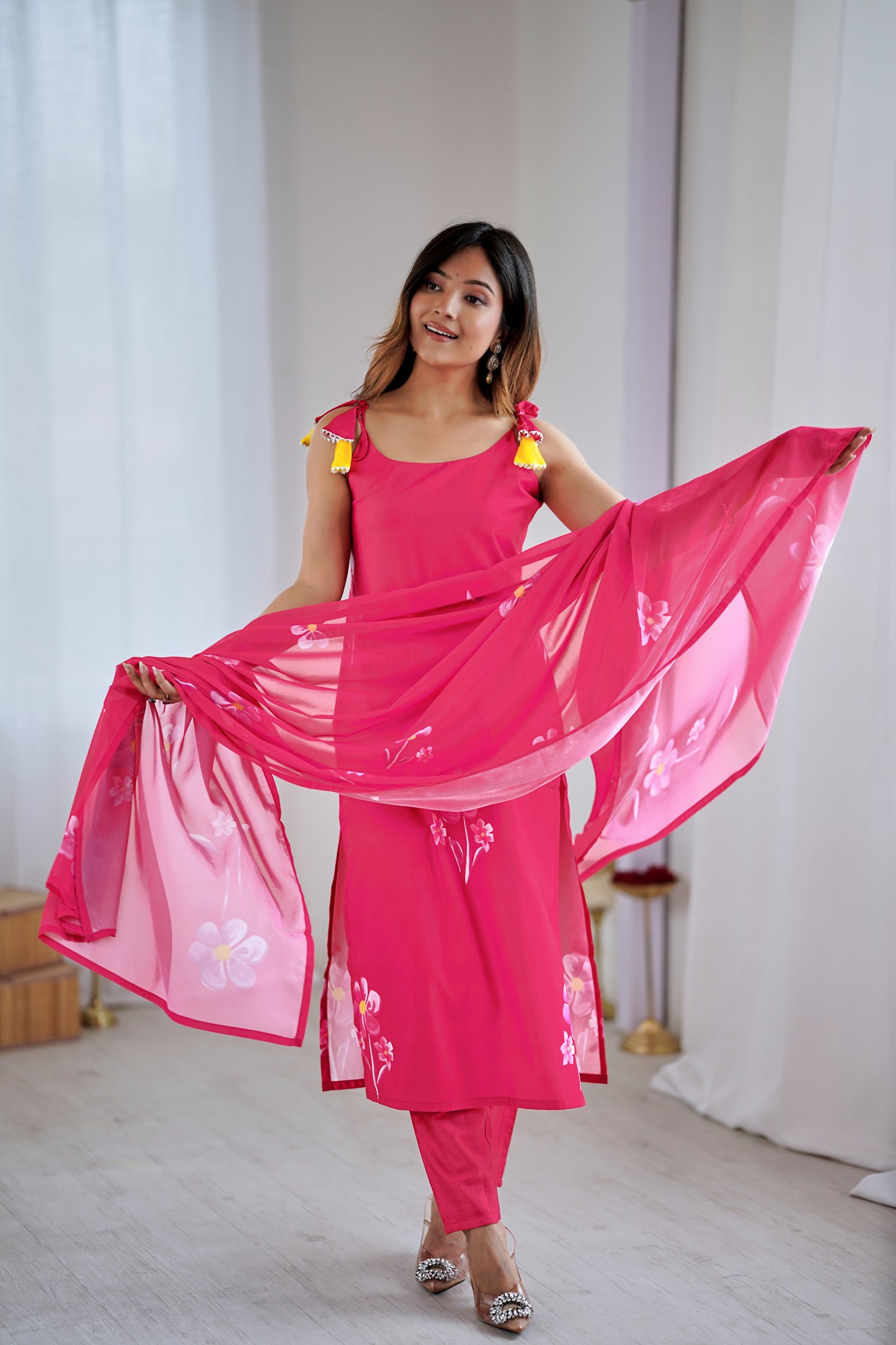 Sharini - A graceful design lit with artistic patterns (PINK)