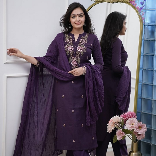 Ojalika - A kurti that embodies womanly strength (Purple)