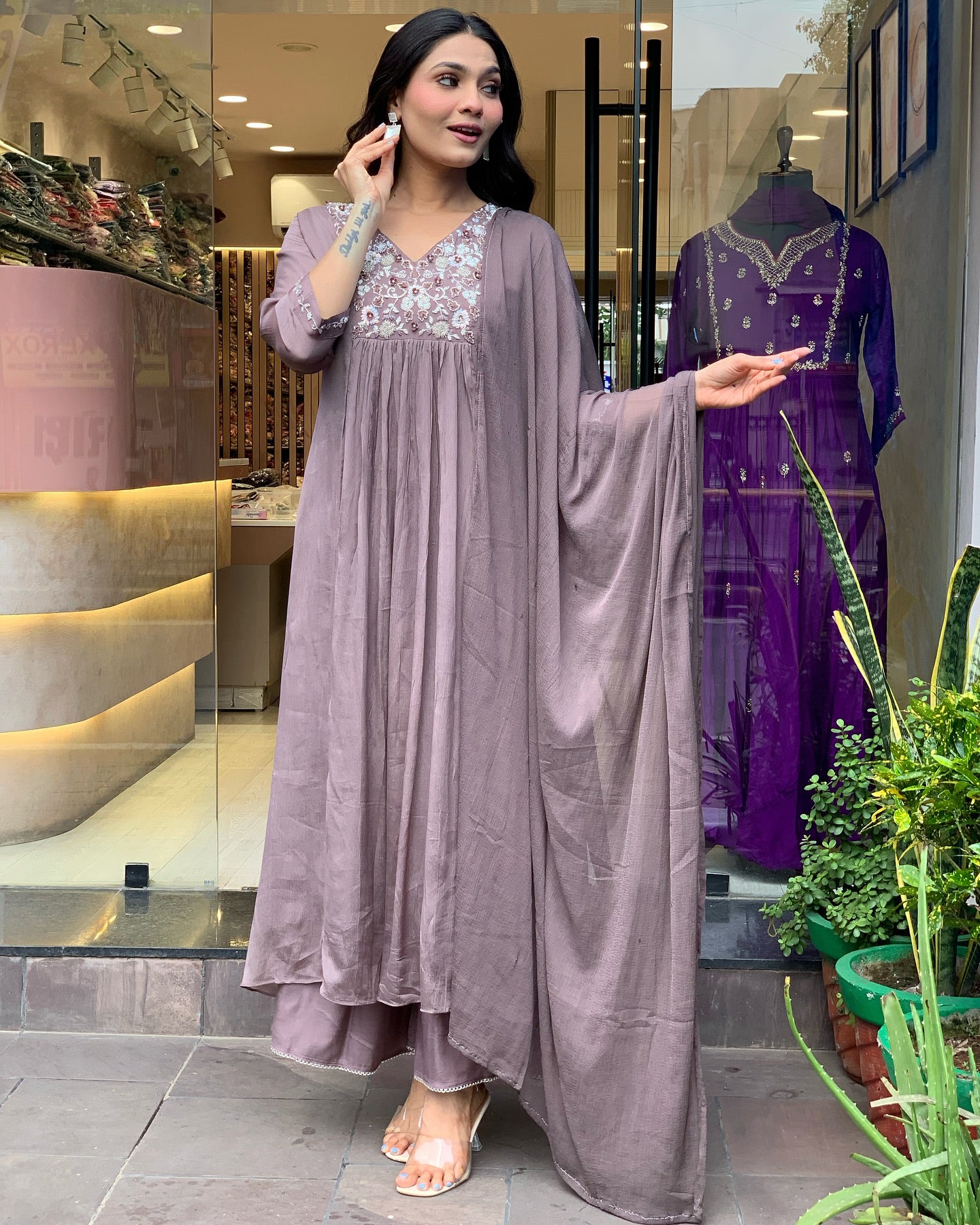 Keya - A light and breezy kurti perfect for summer days (Onion)