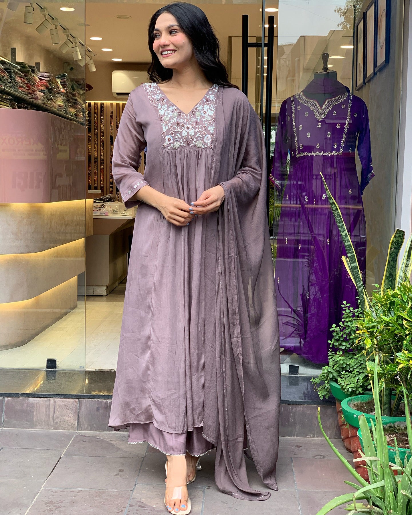 Keya - A light and breezy kurti perfect for summer days (Onion)