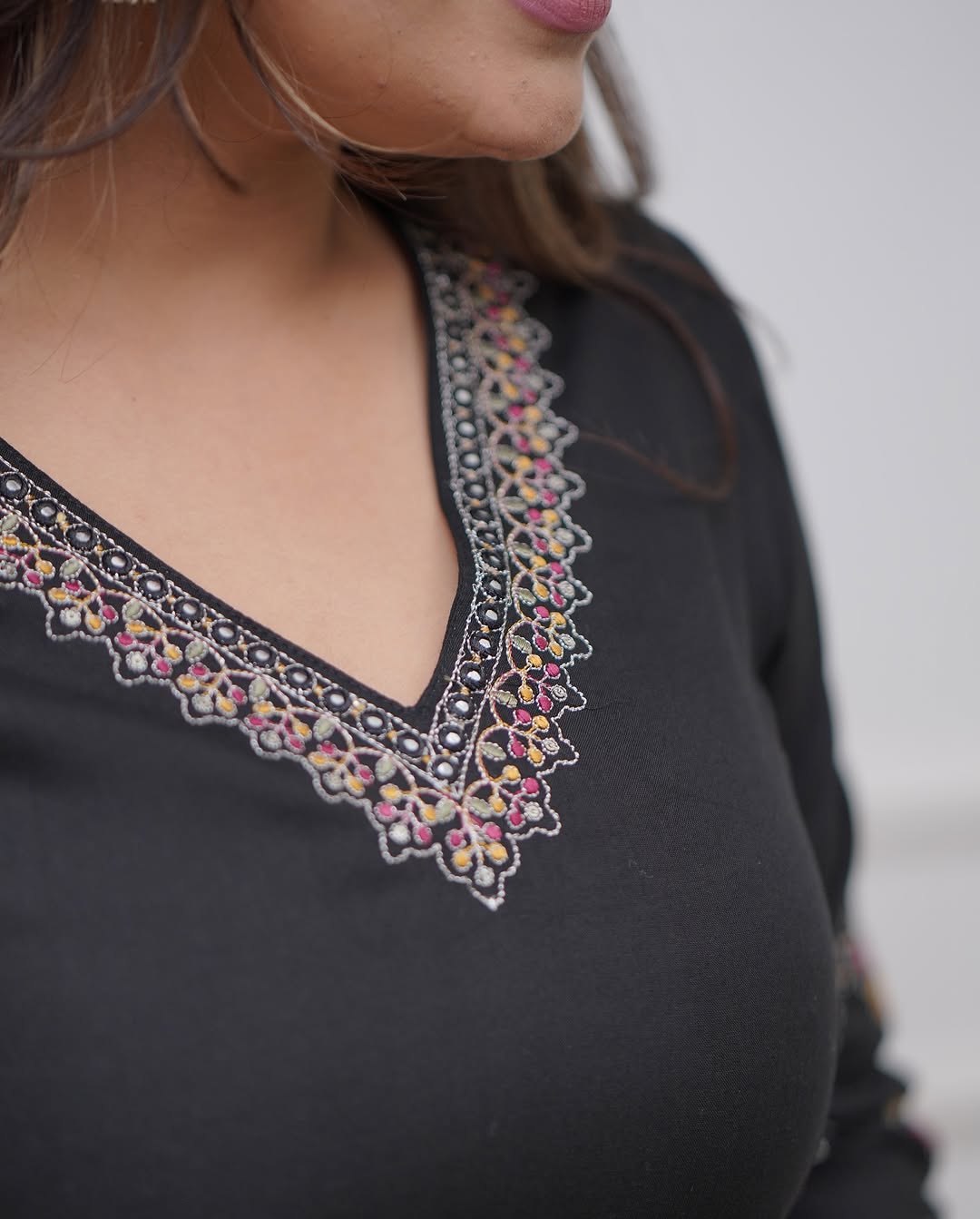 Mridula - A soft velvet-inspired kurti for evening wear
