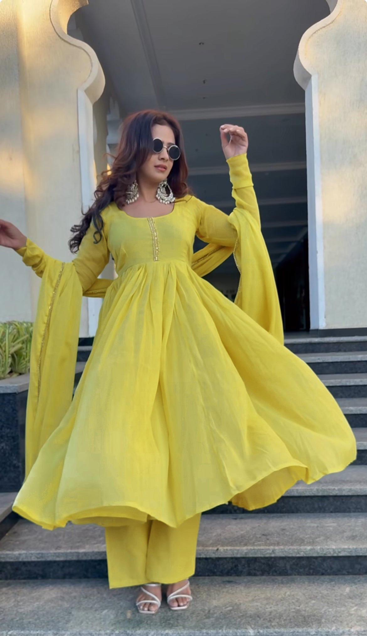 Manishta - A spiritual piece reflecting cultural roots (Yellow)