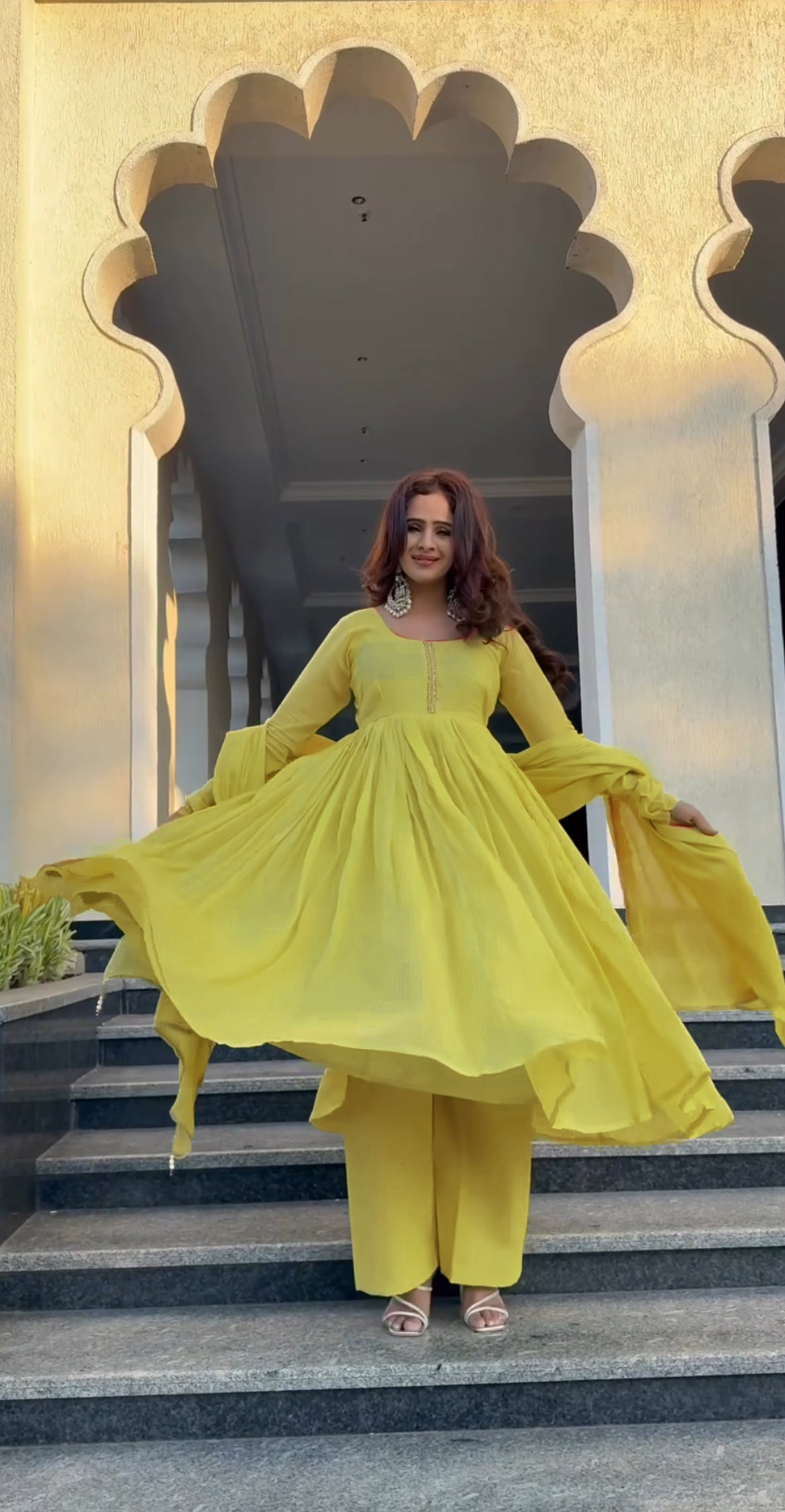 Manishta - A spiritual piece reflecting cultural roots (Yellow)