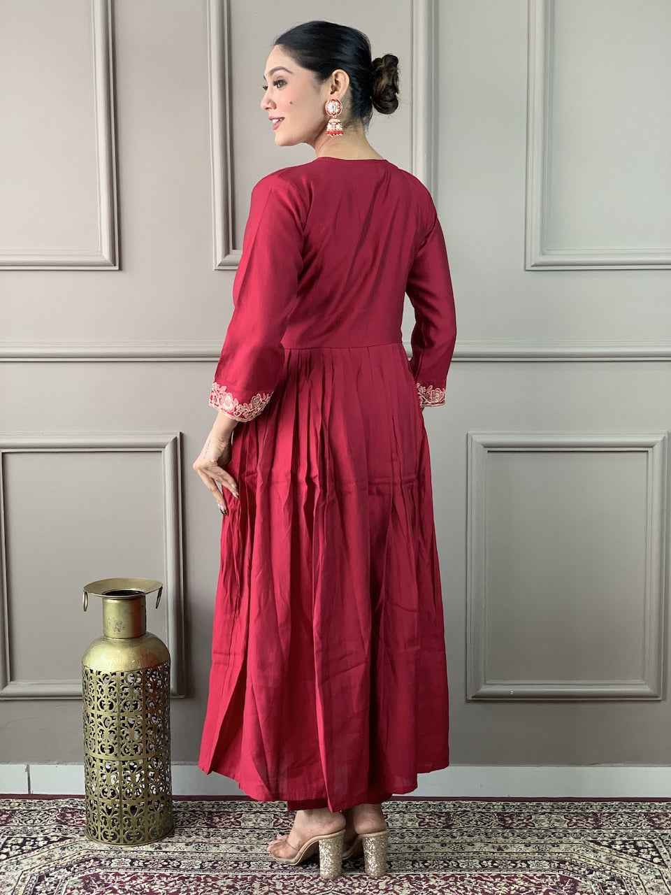 Sanviti - A modern kurti with global flair (Red)