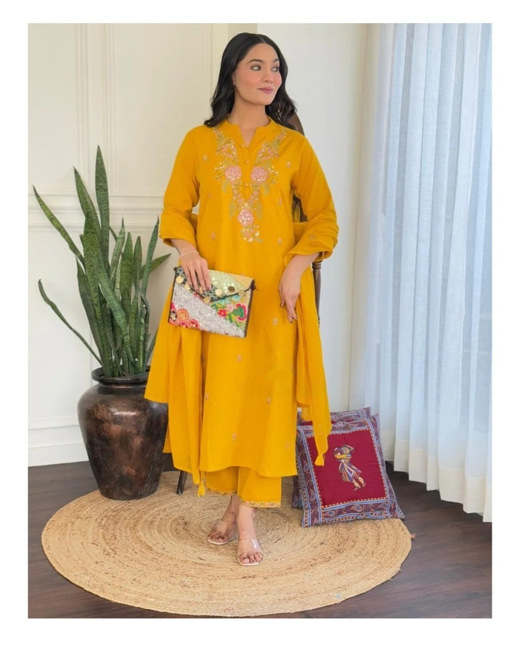 Ojalika - A kurti that embodies womanly strength (Mustard)