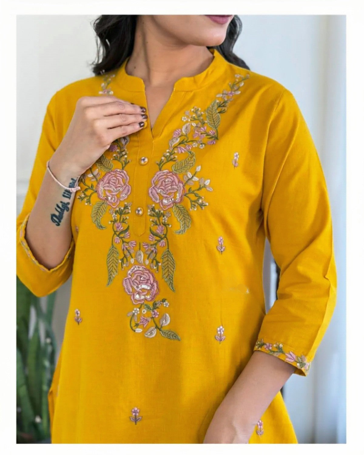 Ojalika - A kurti that embodies womanly strength (Mustard)