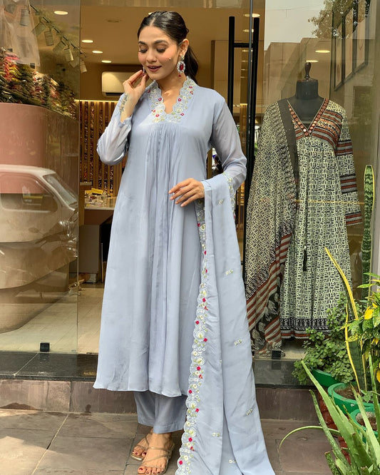 Prisha - A soft and subtle kurti for everyday elegance (Grey)