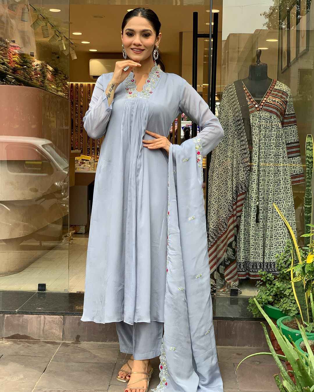 Prisha - A soft and subtle kurti for everyday elegance (Grey)