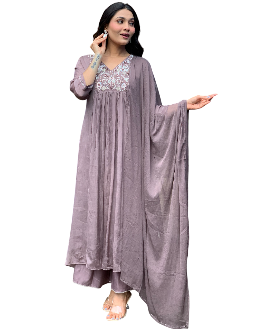 Keya - A light and breezy kurti perfect for summer days (Onion)