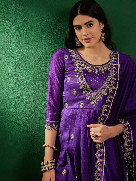 Ritambhara - A glowing design made for everyday wear (Purple)