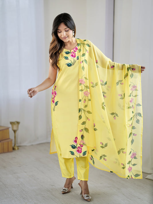 Sharini - A graceful design lit with artistic patterns (YELLOW)