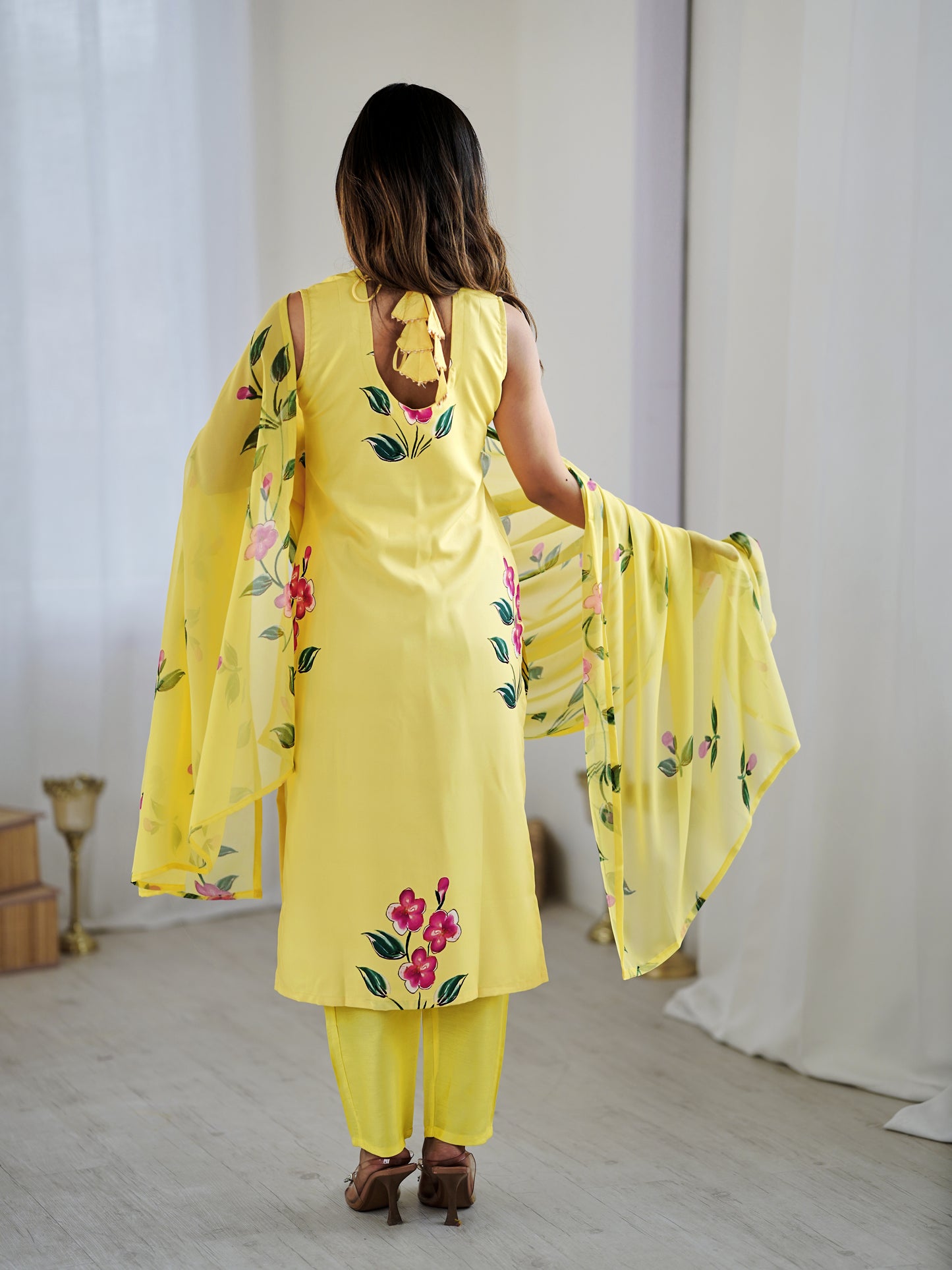 Sharini - A graceful design lit with artistic patterns (YELLOW)