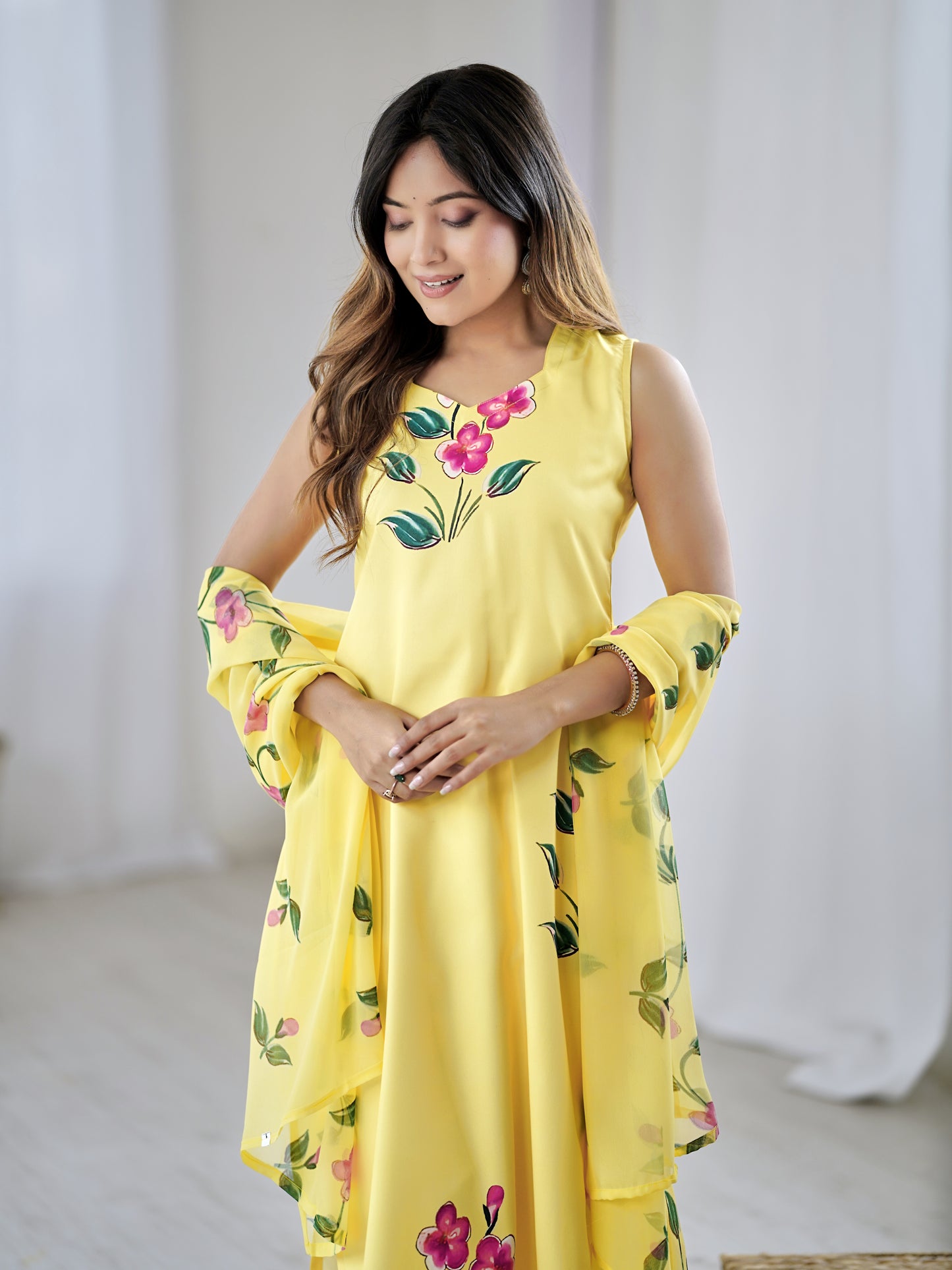 Sharini - A graceful design lit with artistic patterns (YELLOW)