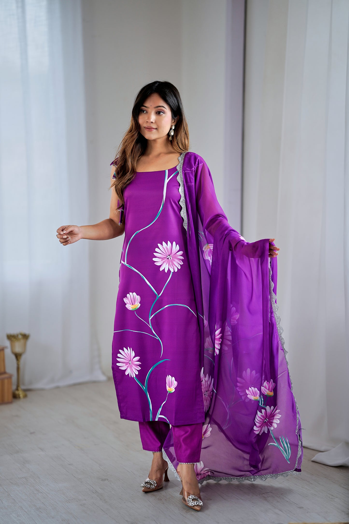 Sharini - A graceful design lit with artistic patterns (Blue)