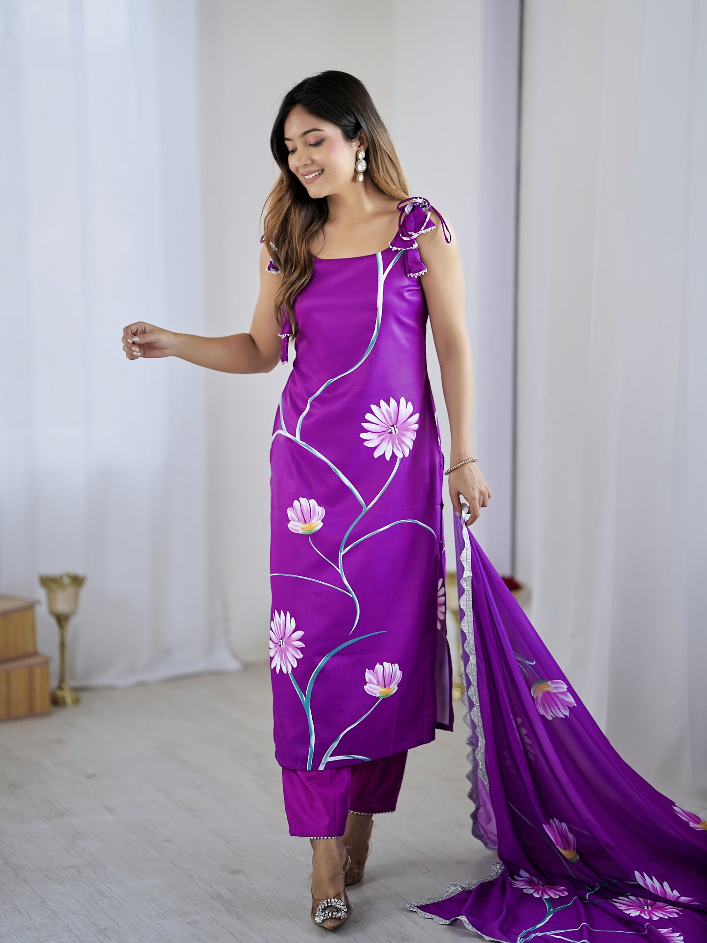 Sharini - A graceful design lit with artistic patterns (Blue)