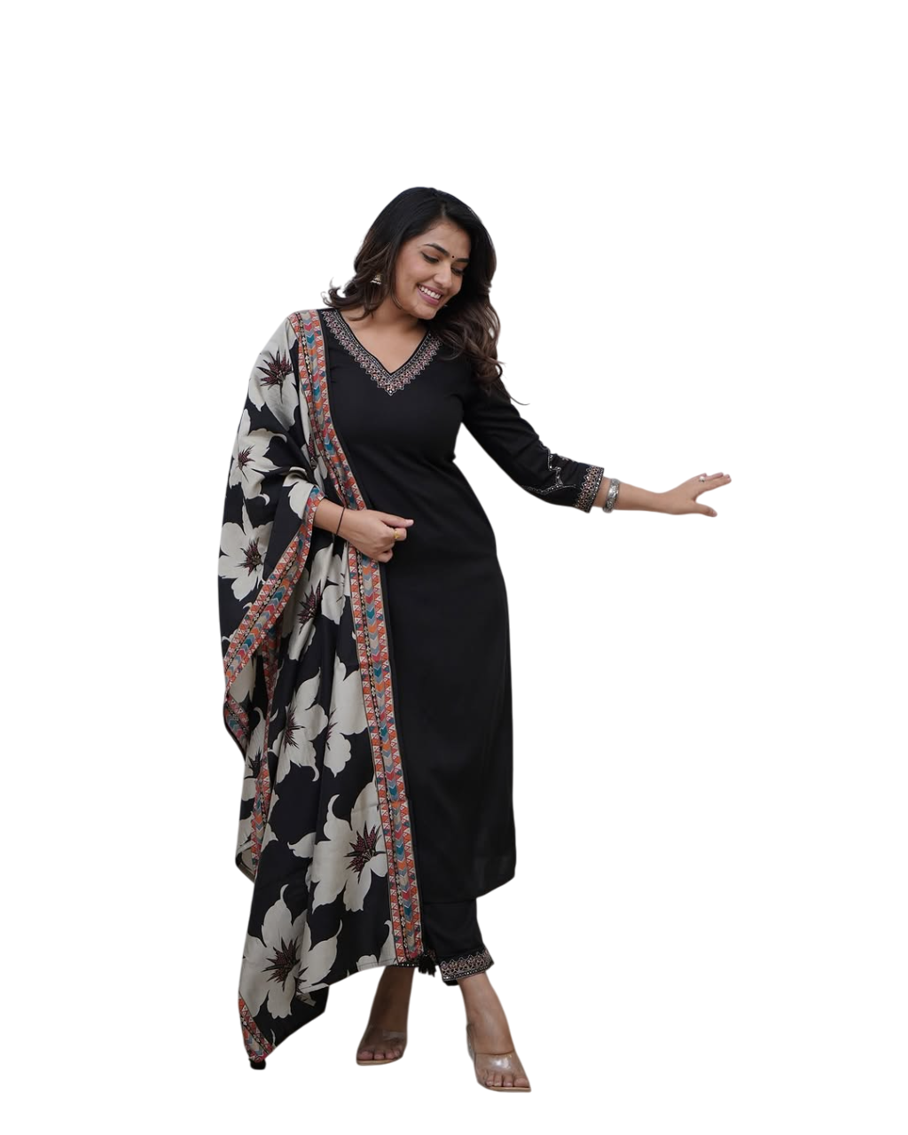 Mridula - A soft velvet-inspired kurti for evening wear